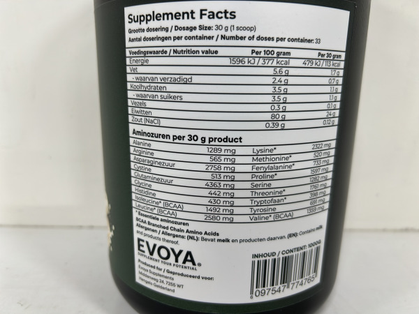 6x Evoya whey protein Sweet vanilla 1000g – foto 2 – kavel bij XL Auctions