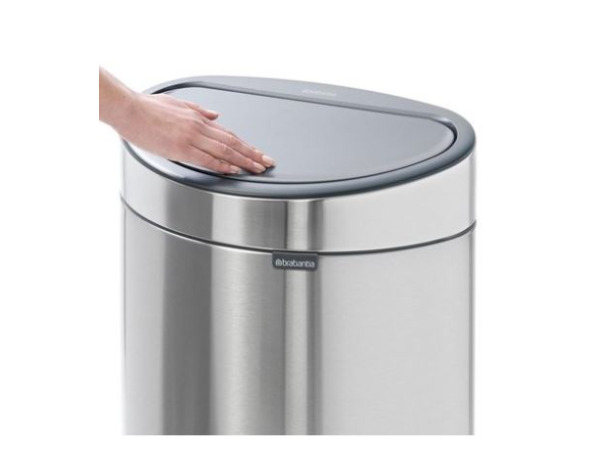 Brabantia Touch Bin Prullenbak - 40 liter - Matt Steel – foto 2 – kavel bij XL Auctions
