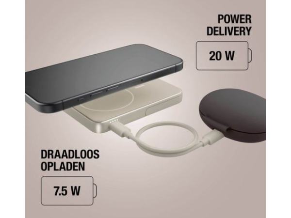 Fresh 'n Rebel Magnetische Powerbank Draadloos - 5000 mAh – foto 2 – kavel bij XL Auctions