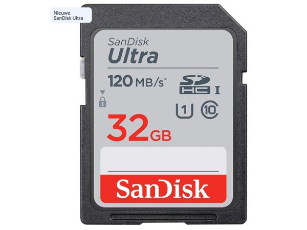 SANDISK Ultra® 32GB SDHC-kaart – Class 10, UHS-I – kavel bij XL Auctions