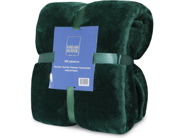 Fleece deken groen 150x200cm