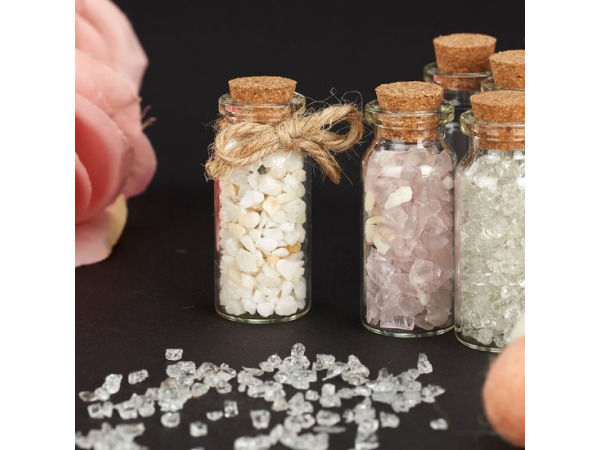 Mini glazen flesjes met kurk - 60 stuks – foto 5 – kavel bij XL Auctions