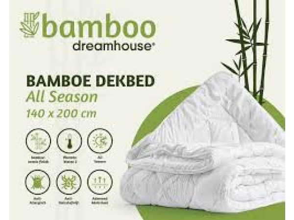 Bali Bamboo dekbed wit-140x200cm