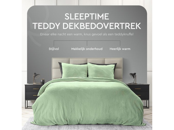 Sleeptime Teddy Dekbedovertrek - 200x200/220 +2slopen – foto 4 – kavel bij XL Auctions