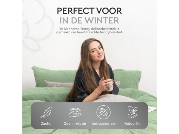 Sleeptime Teddy Dekbedovertrek - 140x200/220 +1sloop – foto 5 – kavel bij XL Auctions