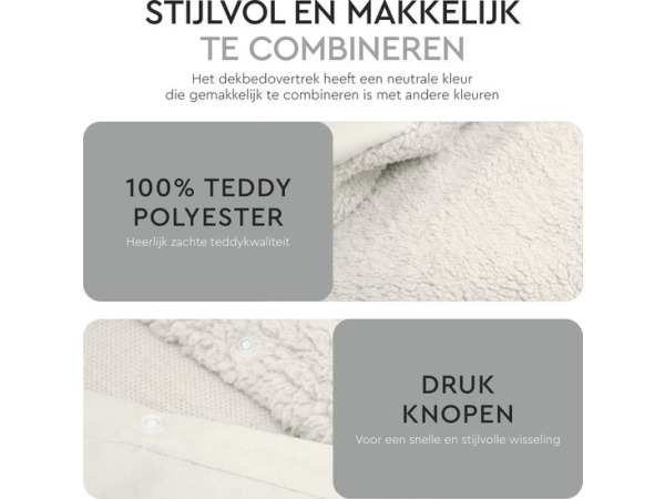 Sleeptime Teddy Dekbedovertrek - 140x200/220 +1sloop – foto 6 – kavel bij XL Auctions