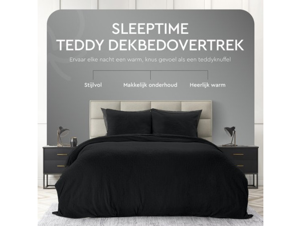 Sleeptime Teddy Dekbedovertrek - 140x200/220 +1sloop – foto 2 – kavel bij XL Auctions