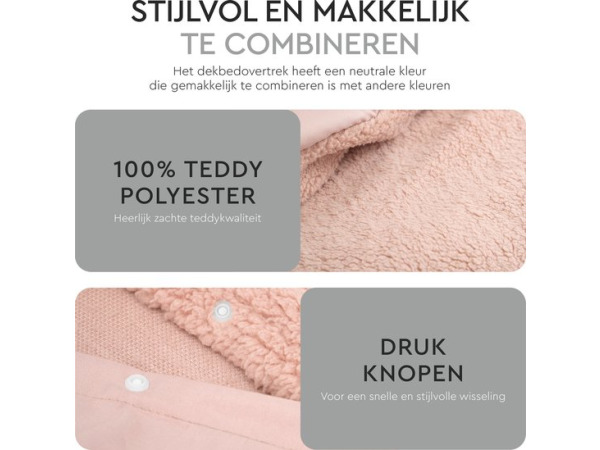 Sleeptime Teddy Dekbedovertrek - 200x200/220 +2slopen – foto 2 – kavel bij XL Auctions
