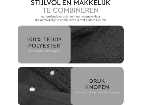 Sleeptime Teddy Dekbedovertrek - 140x200/220 +1sloop – foto 3 – kavel bij XL Auctions