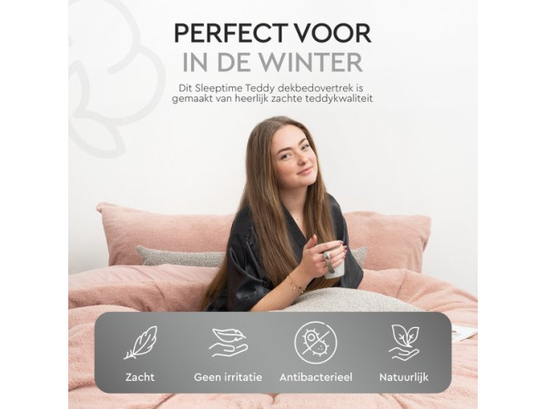 Sleeptime Teddy Dekbedovertrek - 200x200/220 +2slopen – foto 5 – kavel bij XL Auctions