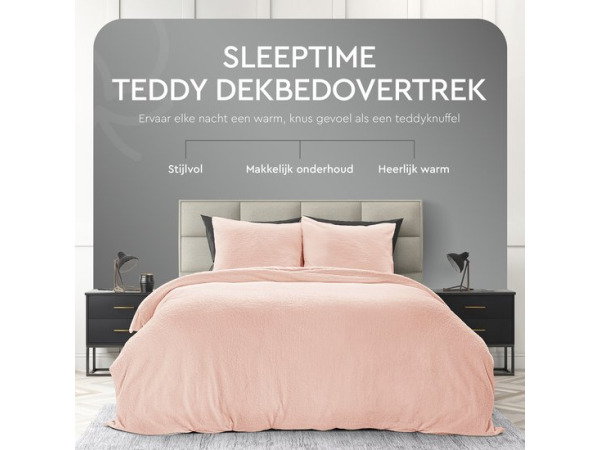 Sleeptime Teddy Dekbedovertrek - 200x200/220 +2slopen – foto 6 – kavel bij XL Auctions