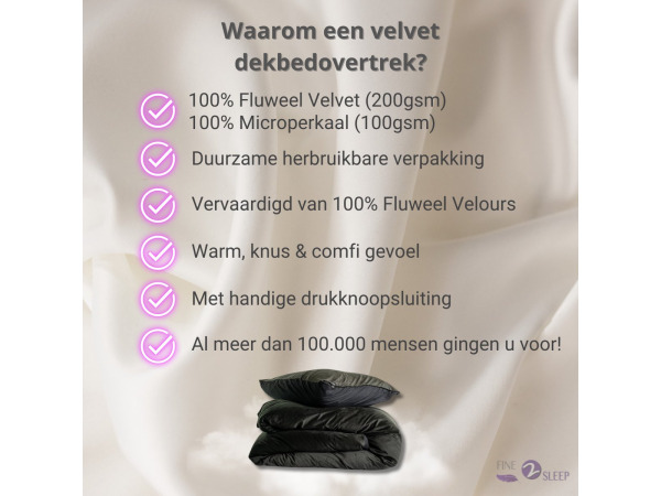 Dekbedovertrek Velvet Veloers grijs 200x200cm+2slopen – foto 4 – kavel bij XL Auctions