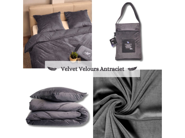 Dekbedovertrek Velvet Veloers grijs 200x200cm+2slopen – foto 6 – kavel bij XL Auctions