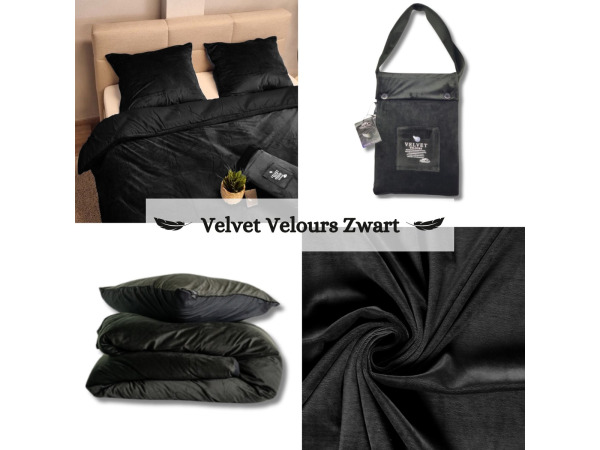 Dekbedovertrek Velvet Veloers zwart 240x220cm+2slopen – foto 7 – kavel bij XL Auctions