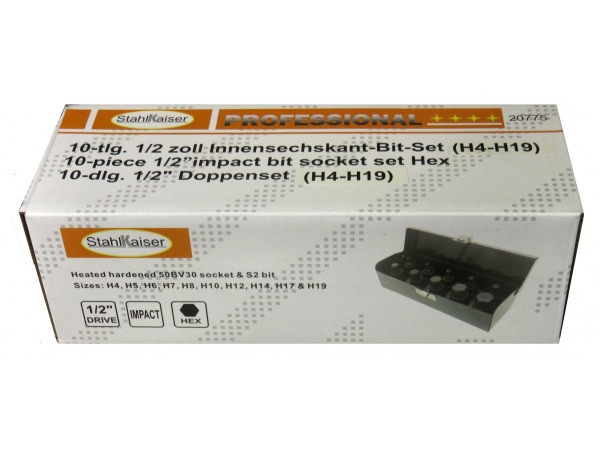 Kracht inbus dop set 1/2'' 10 dlg – kavel bij XL Auctions