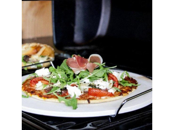Pizzasteen rond voor BBQ / oven 33 cm met handvaten – foto 4 – kavel bij XL Auctions