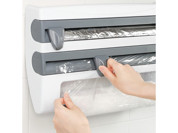 Wandhouder voor keukenrol, huishoudfolie en aluminiumfolie – foto 2 – kavel bij XL Auctions