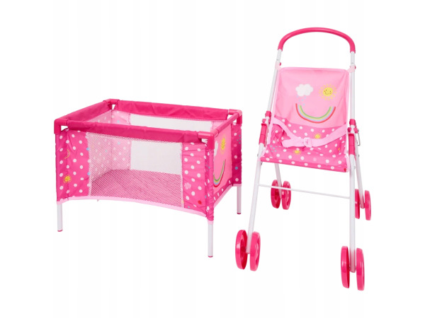 poppenbuggy en bijpassend reisbedje – foto 2 – kavel bij XL Auctions