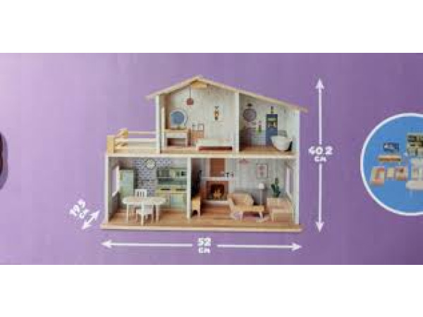 Houten poppenspeelhuisje – foto 2 – kavel bij XL Auctions