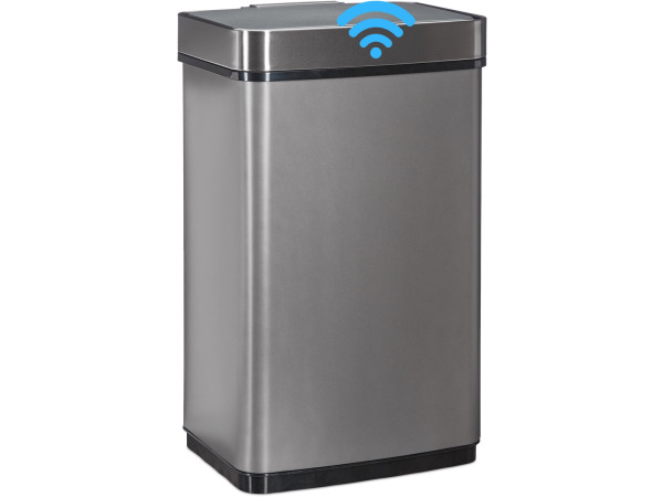 Prullenbak - met sensor - 60 l - rvs – kavel bij XL Auctions