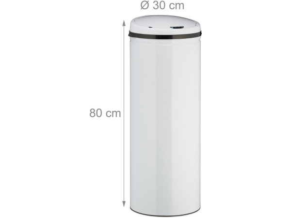 Prullenbak - met sensor - 50 l - wit – foto 4 – kavel bij XL Auctions