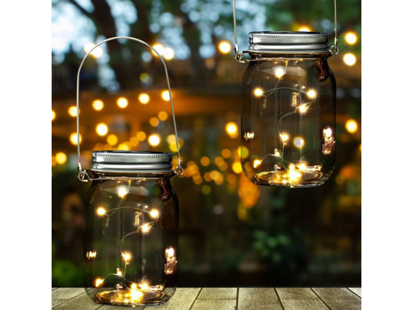 Set of 2 LED Solar Mason Jars – foto 3 – kavel bij XL Auctions