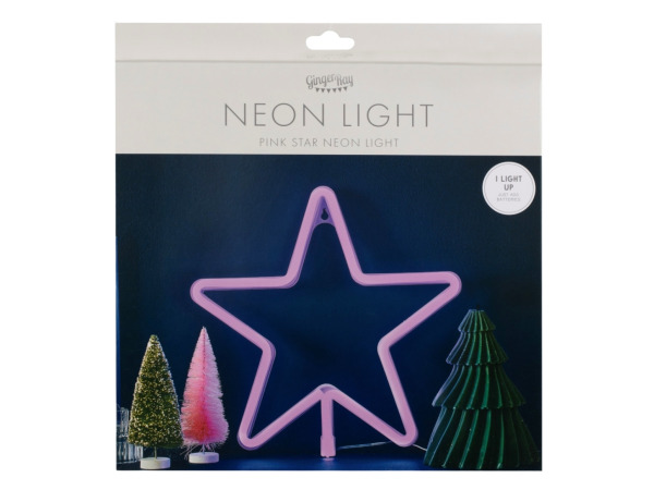3x Ginger Ray Neon verlichting Star op batterij roze 28 cm – foto 3 – kavel bij XL Auctions