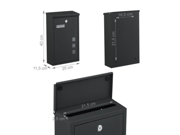 Wandbrievenbus met slot – foto 3 – kavel bij XL Auctions