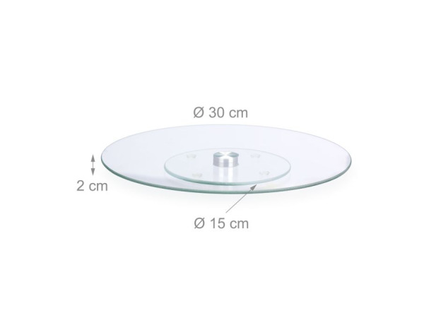 Draaibaar Taartplateau 30cm in glas – foto 2 – kavel bij XL Auctions