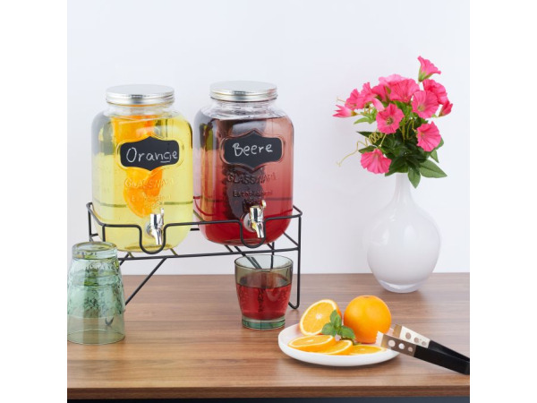 Feestelijke Drankdispenser met houder 4 l set van 2 – foto 3 – kavel bij XL Auctions