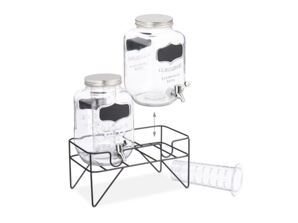 Feestelijke Drankdispenser met houder 4 l set van 2 – foto 4 – kavel bij XL Auctions