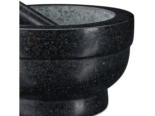 Zware robuste Granieten vijzel met stamper 20 cm 6kg – foto 5 – kavel bij XL Auctions