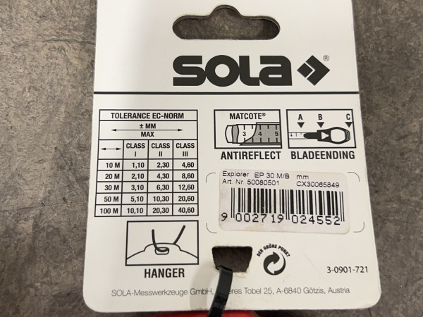 2x Sola meetlint 30m Explorer – foto 6 – kavel bij XL Auctions