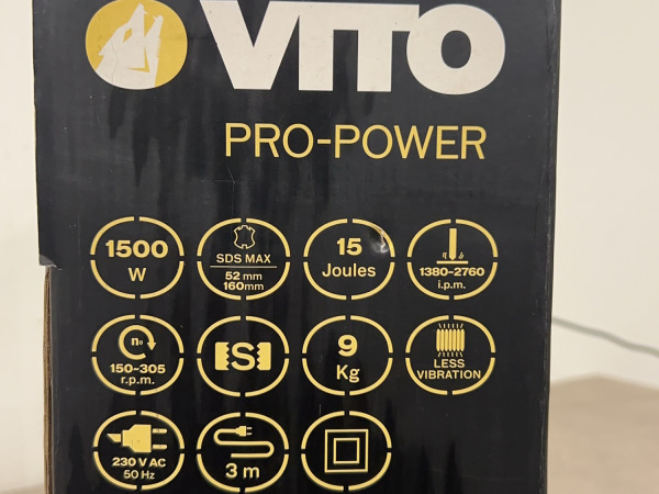 Vito hamerboor 1500W SDS-Max Pro-Power – foto 6 – kavel bij XL Auctions