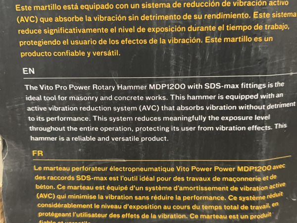 Vito hamerboor 1200W SDS-Max Pro-Power – foto 8 – kavel bij XL Auctions