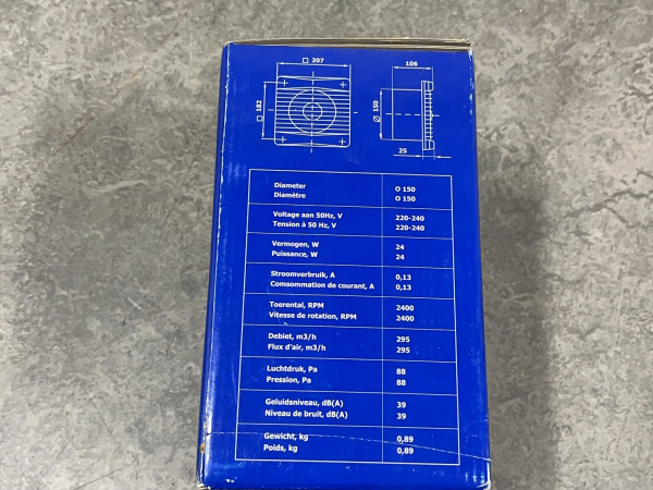 2x Renson badkamerventilator met bewegingschakelaar Ø150mm wit – foto 3 – kavel bij XL Auctions