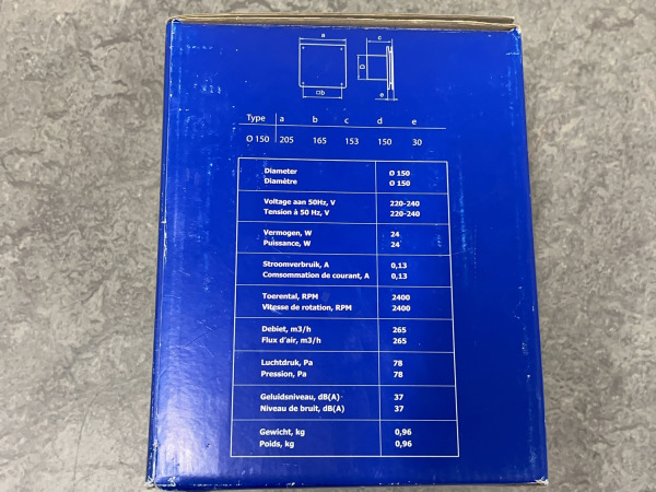 Renson inbouw ventilator Ø150mm grijs – foto 3 – kavel bij XL Auctions