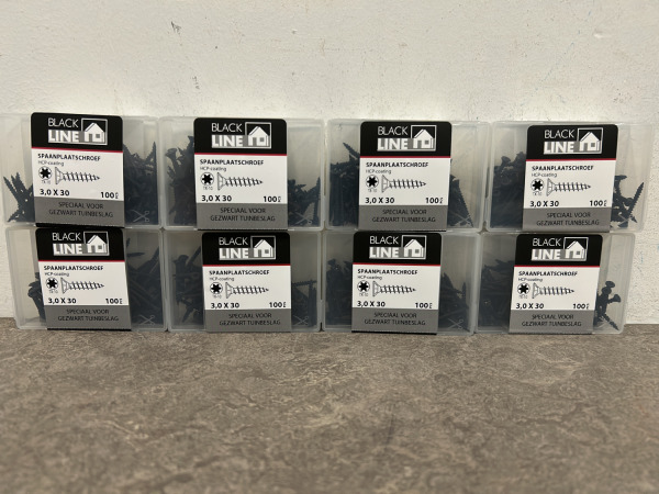 Blackline spaanplaatschroef zwart met snijpunt set 44-delig – foto 8 – kavel bij XL Auctions