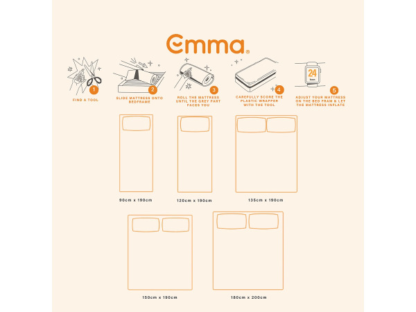 Emma Original Lite Matras 180x200CM Super King Size – foto 3 – kavel bij XL Auctions