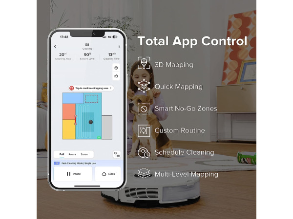 Roborock S8 Robotstofzuiger met Dweilfunctie - Sonic White – foto 4 – kavel bij XL Auctions