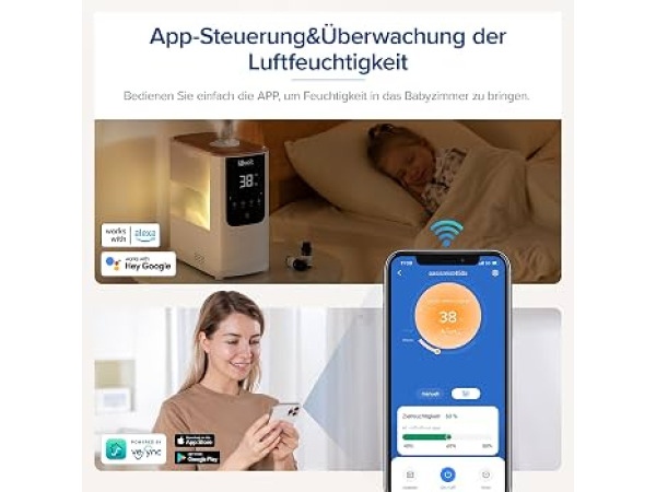 LEVOIT Smart Luchtbevochtiger met Warm/Koude Nevel - 4,5L – foto 2 – kavel bij XL Auctions