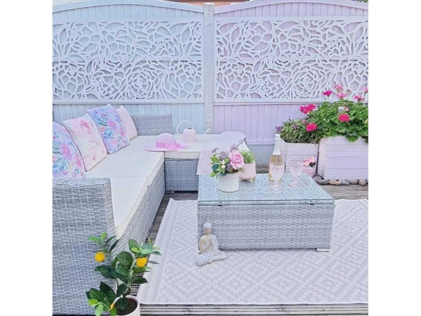 3x Composiet terrasscherm "Bloom" 180x90 cm – foto 3 – kavel bij XL Auctions