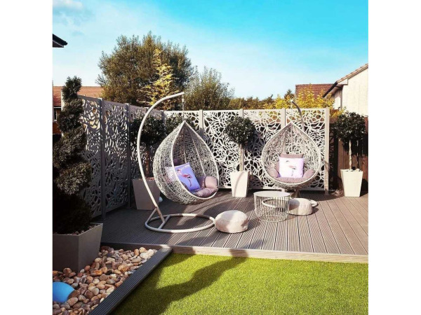 3x Composiet terrasscherm "Bloom" 180x90 cm – foto 4 – kavel bij XL Auctions
