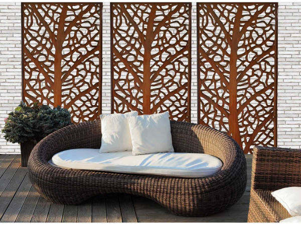 3x Metalen terrasscherm "L' Arbre" 180x90cm – foto 4 – kavel bij XL Auctions