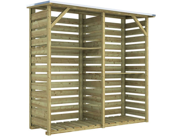Hillhout "Twin" haardhoutberging 176x60x190cm – foto 3 – kavel bij XL Auctions