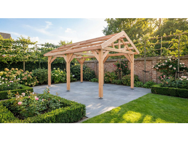 Frameconstructie klassiek zadeldak - 630x510x340cm – kavel bij XL Auctions