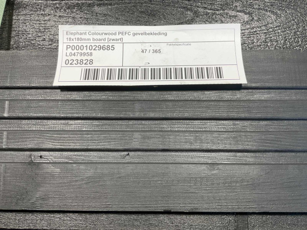 75x Vuren open gevelbekleding board zwart 365x18x1,8 cm – foto 3 – kavel bij XL Auctions