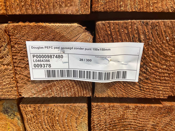 10x Douglas paal gezaagd 300x15x15cm – foto 3 – kavel bij XL Auctions