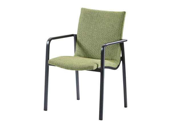 4x Positano Dining Chair - Anthracite - Green