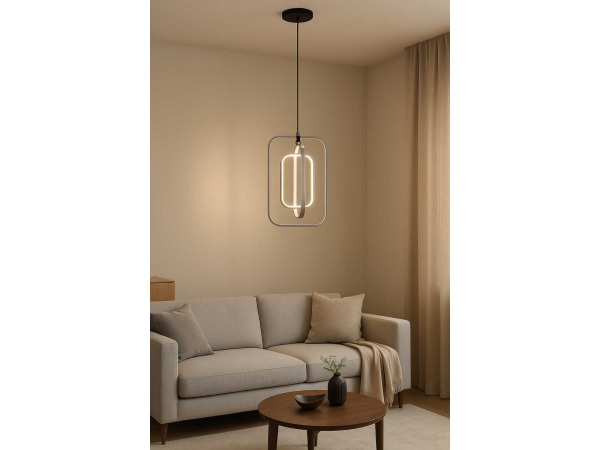 LED Hanglamp – 45W – Chroom – In Hoogte Verstelbaar – 5835/3 – kavel bij XL Auctions